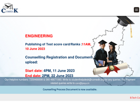 'comedk.org' screenshot