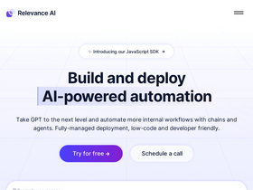 Relevance AI: Enhance Your Data Insights with Artificial Intelligence - Discover how Relevance AI leverages artificial intelligence to provide powerful data insights for businesses. Learn about its key features, how to use it, FAQs, and pricing details.