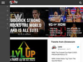 'onlineworldofwrestling.com' screenshot