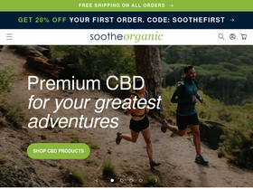 Sootheorganic homepage screenshot