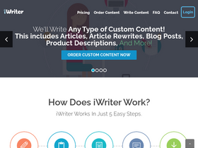 'iwriter.com' screenshot
