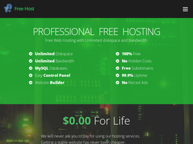 'profreehost.com' screenshot