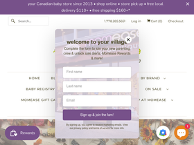 Momease Baby Boutique website screenshot