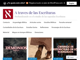 'atravesdelasescrituras.com' screenshot