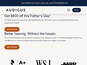 'audicus.com' screenshot