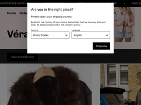 Véra Boutique homepage screenshot