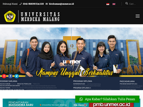 'unmer.ac.id' screenshot
