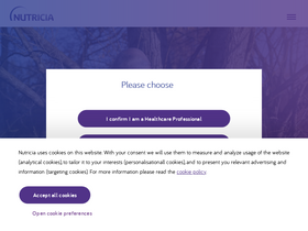 'nutricia.co.uk' screenshot