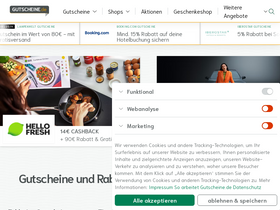 'gutscheine.de' screenshot