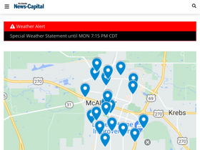 'mcalesternews.com' screenshot