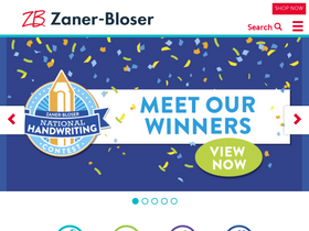 'zaner-bloser.com' screenshot