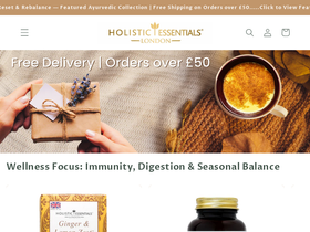 Holistic Essentials homepage screenshot