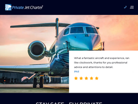 'privatejetcharter.com' screenshot