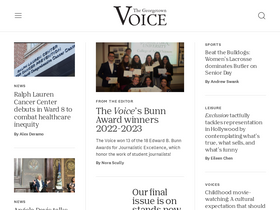 'georgetownvoice.com' screenshot