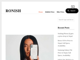 'ronishdhakal.com' screenshot