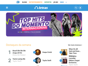 'letras.com.br' screenshot
