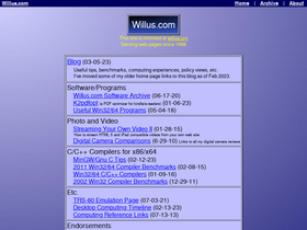 'willus.com' screenshot
