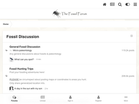 'thefossilforum.com' screenshot
