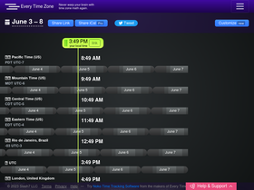 'everytimezone.com' screenshot