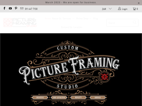 pictureframingstudio.co.za homepage screenshot
