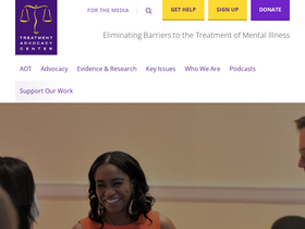 'treatmentadvocacycenter.org' screenshot