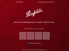 'penfolds.com' screenshot