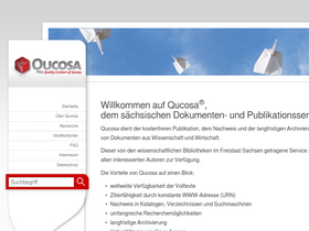 'qucosa.de' screenshot