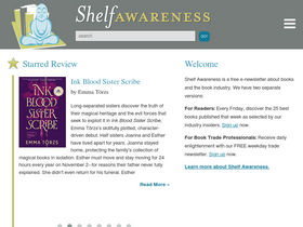 'shelf-awareness.com' screenshot