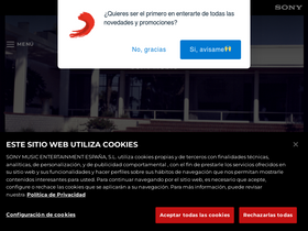 'sonymusic.es' screenshot