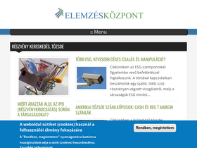'elemzeskozpont.hu' screenshot