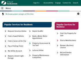 'saskatoon.ca' screenshot