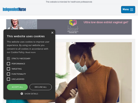'independentnurse.co.uk' screenshot