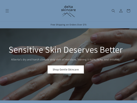 deltaskincareyyc.ca homepage screenshot