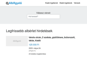 'albifigyelo.hu' screenshot