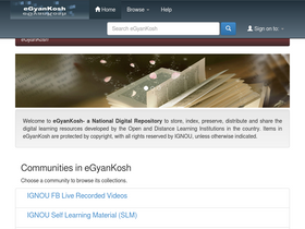 'egyankosh.ac.in' screenshot