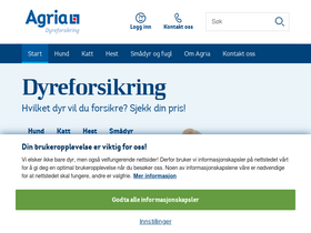 'agria.no' screenshot