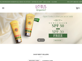 'lotus-organics.com' screenshot