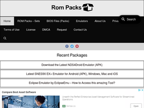 'rompacks.com' screenshot