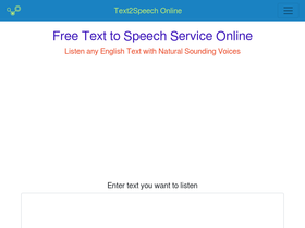 'text2speechonline.com' screenshot