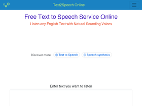 'text2speechonline.com' screenshot