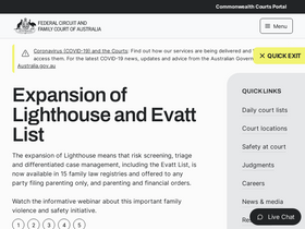 'fcfcoa.gov.au' screenshot