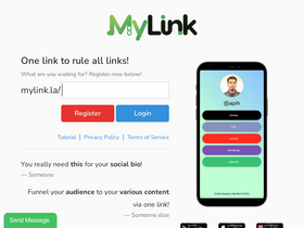 'mylink.la' screenshot