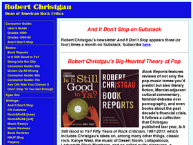 'robertchristgau.com' screenshot