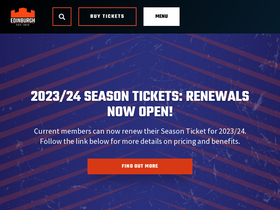 'edinburghrugby.org' screenshot
