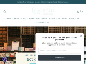 afavoritehandmade.com homepage screenshot