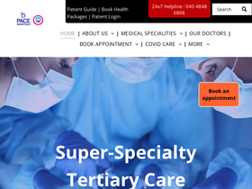 'pacehospital.com' screenshot