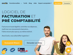 'evoliz.com' screenshot