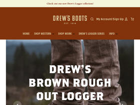 'drewsboots.com' screenshot