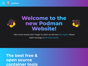 'podman.io' screenshot