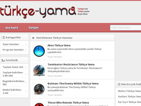 'turkce-yama.com' screenshot